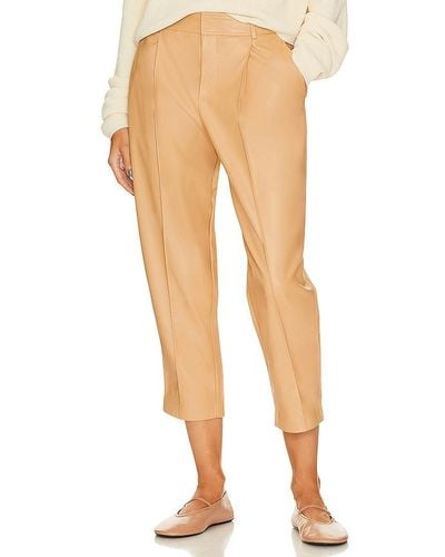 BCBGeneration Faux Leather Trousers - Natural