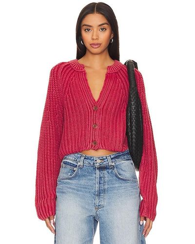 Free People Cárdigan sweet nothing - Rojo