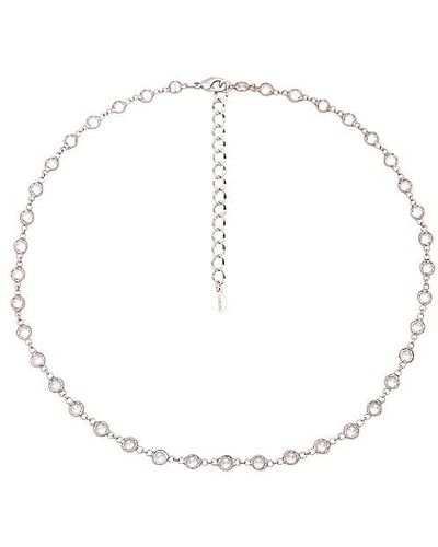 Shashi Bezel Diamond Tennis Necklace - White