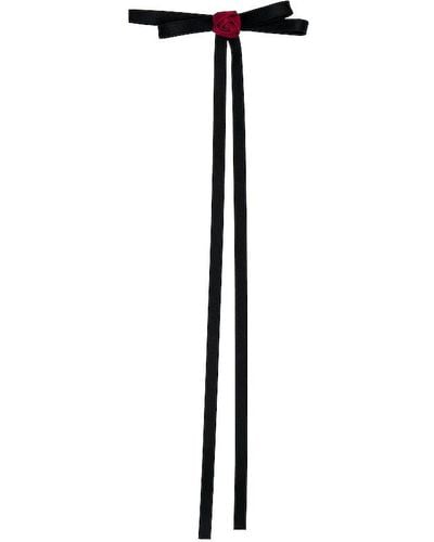 Shashi Rosette Bow - Black