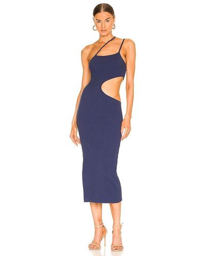 h:ours Evelyne Cut Out Knit Dress - Blue