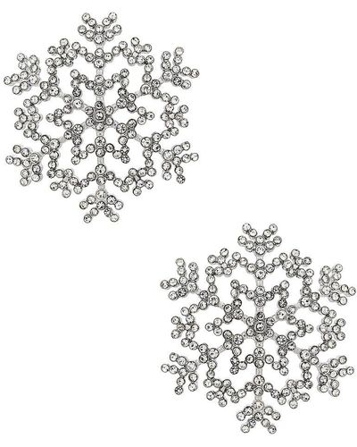 BaubleBar Snowflake ステートメントイヤリング - メタリック