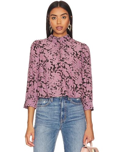 Rolla's Ivy floral stephanie top - Rojo