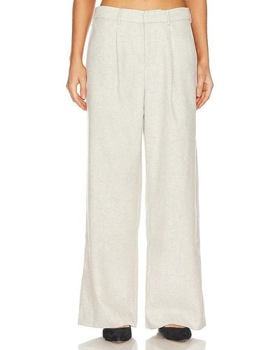 WeWoreWhat Low Rise Wool Trousers - Blanc