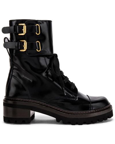See By Chloé Mallory Biker Ankle Boot - ブラック