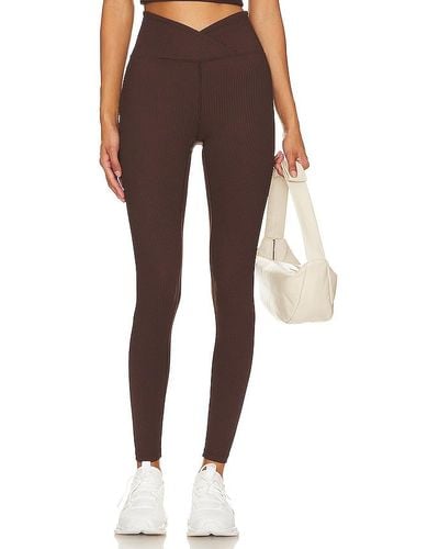 Year Of Ours Ribbed Veronica Legging - Brown