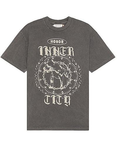 Honor The Gift Barbed Wire Pitbull Short Sleeve Tee - Grey