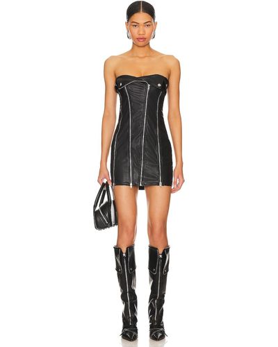 superdown Elora Faux Leather ドレス - ブラック