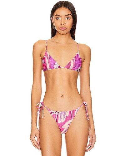 Mikoh Swimwear Oska Bikini Top - Red