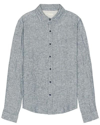 Onia Linen Slim Fit Shirt - Grey