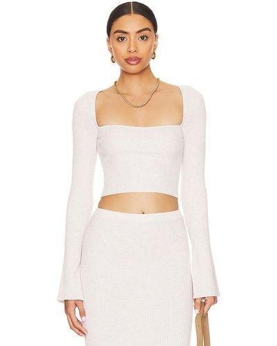 House of Harlow 1960 X Revolve Cambrie Rib Knit Top - White