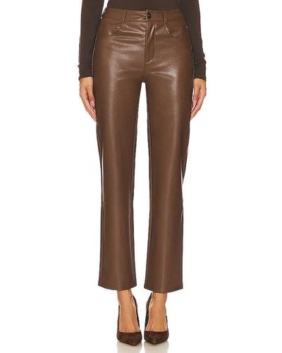 PAIGE Stella Faux Leather Straight - Brown