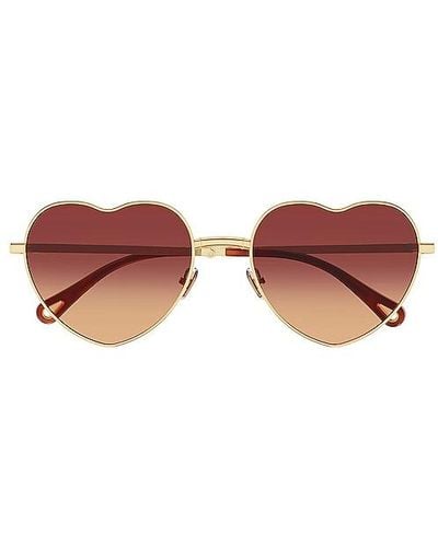 Chloé Milane Geometrical Sunglasses - Metallic