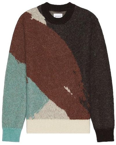 Norse Projects Arild Alpaca Mohair Jacquard Jumper - Brown