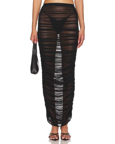 Nbd Isabella Sheer Maxi Skirt - ブラック