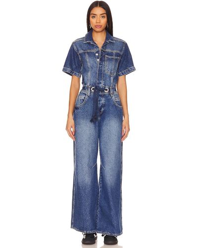 Free People X We The Free Edison Wide Leg Coverall - ブルー