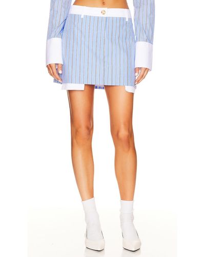 L'academie Fresh Stripe Mini Skirt - ブルー