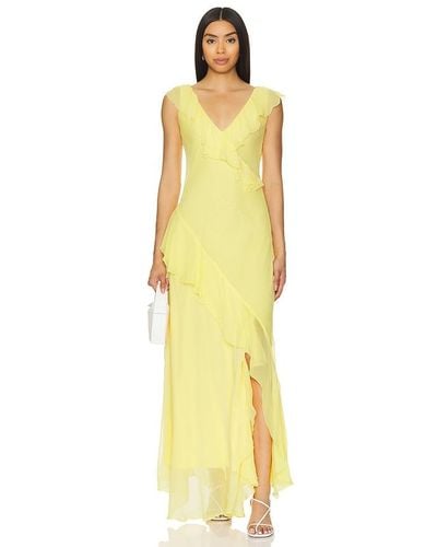 Polo Ralph Lauren Ruffle Gown - Yellow