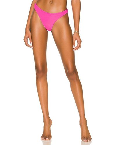superdown Mia Ribbed Bikini Bottom - Pink
