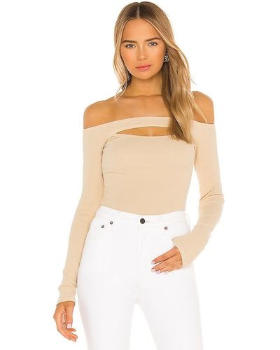 Lovers + Friends Cut Out Off Shoulder Top - Blanc
