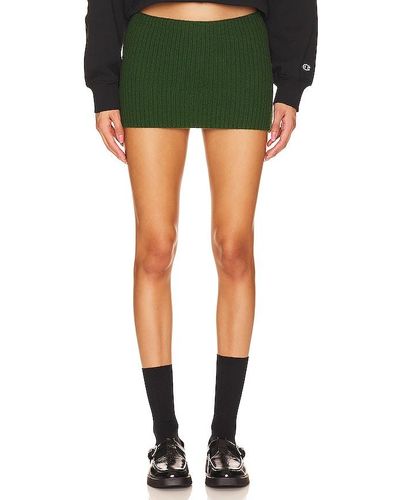 Champion X Danielle Guizio Rib Knit Mini Skirt - Green
