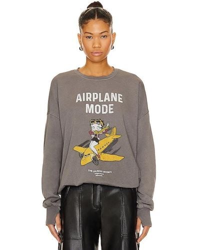 The Laundry Room Betty Airplane Mode Sweater - Gray