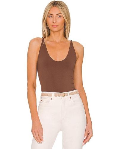 Free People Seamless V Neck Cami - Brown