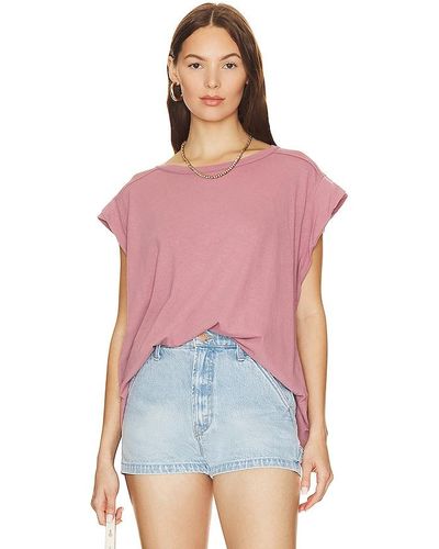 Free People T-SHIRT NAOMI - Rouge