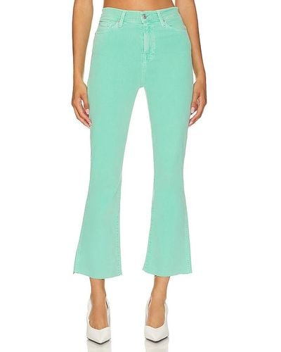 7 For All Mankind High Waisted Slim Kick - Green
