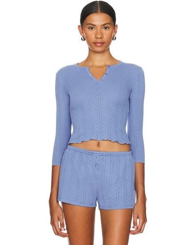 Cou Cou Intimates The Baby Henley Top - Blue