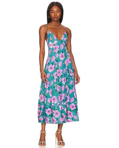 Free People Finer Things Maxi Dress - Blue