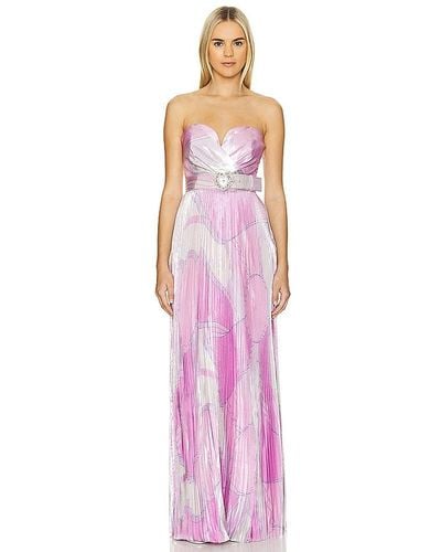 Rebecca Vallance Samar Strapless Gown - Purple