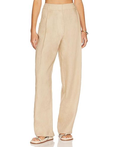 AEXAE Linen Highrise Trousers - Natural