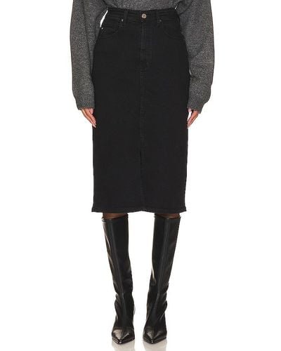 AG Jeans Tefi Midi Skirt - Black
