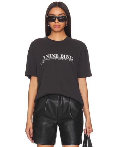 Anine Bing Walker Doodle Tシャツ - ブラック