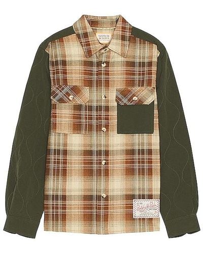 Scotch & Soda Checked Flannel Over Shirt - Natural