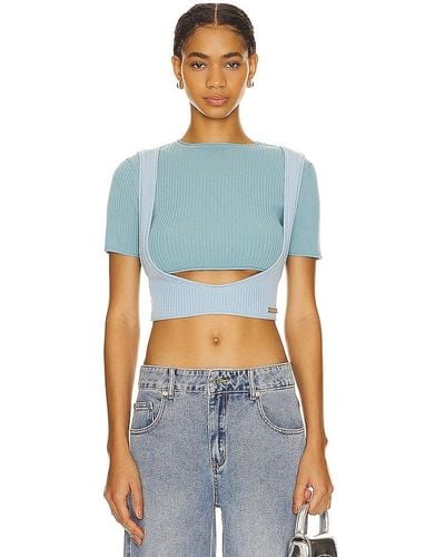 House Of Sunny Olympus Layer Top - Blue