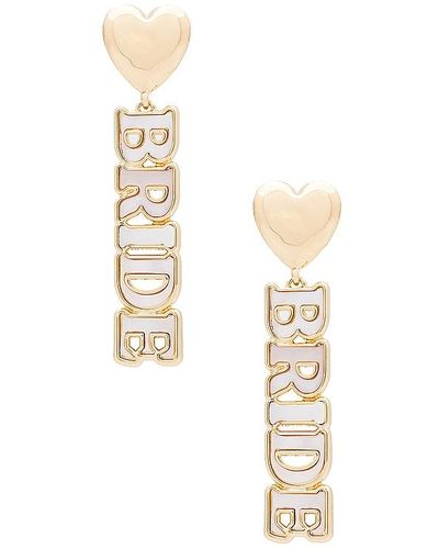 BaubleBar OHRRING BRIDE GOLD HEART - Weiß