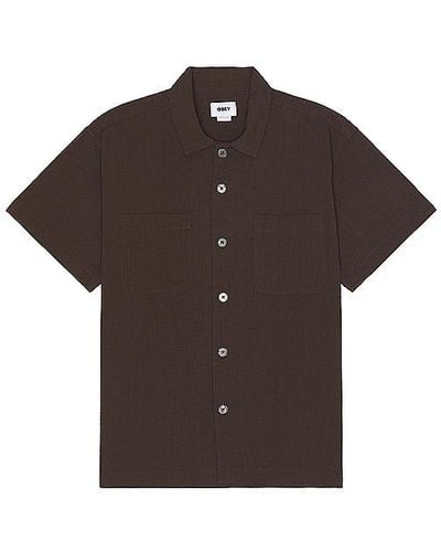 Obey Sunrise Shirt - Brown