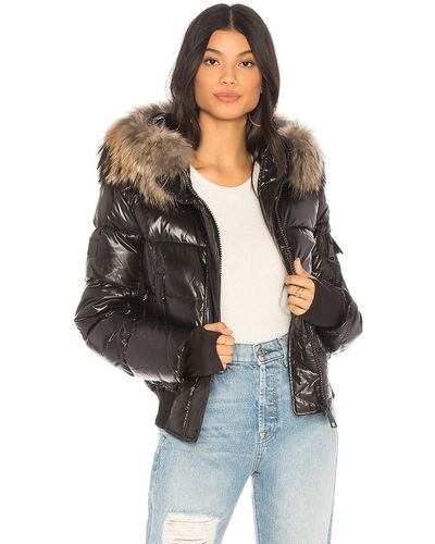 Sam. Skyler Puffer Jacket With Raccoon Fur - Multicolor