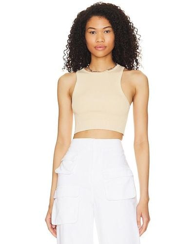 Lovers + Friends Claudia Cropped Knit Tank - White