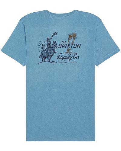 Brixton Austin Short Sleeve Tailored Tee - ブルー