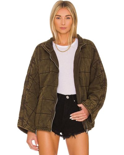 Free People JACKE X WE THE FREE DOLMAN QUILTED - Grün