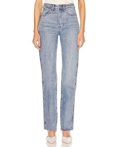 GRLFRND JEANS SUPER HIGH RISE STRAIGHT - Blau