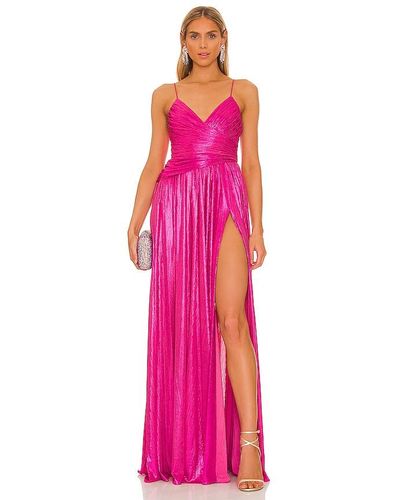 retroféte Doss Pleated Gown - Pink