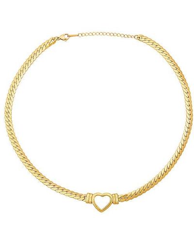 Amber Sceats Heart Chain Necklace - White