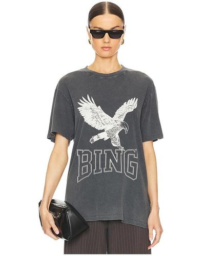 Anine Bing Lili Retro Eagle Tee - Black