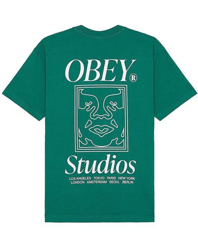 Obey Tシャツ - グリーン