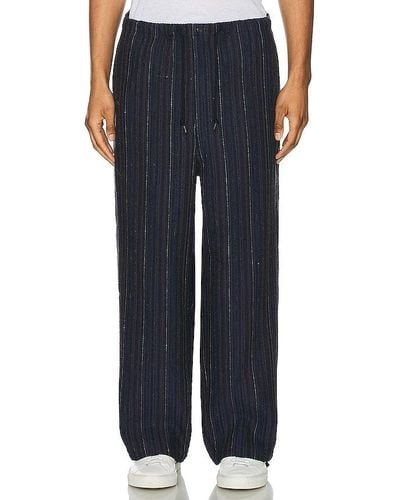 Beams Plus Mil Easy Trousers Hickory Tweed Pant - Blue