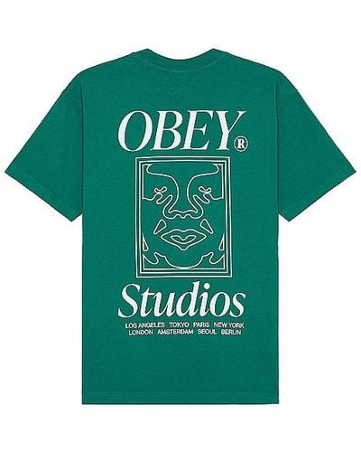 Obey Camiseta - Verde